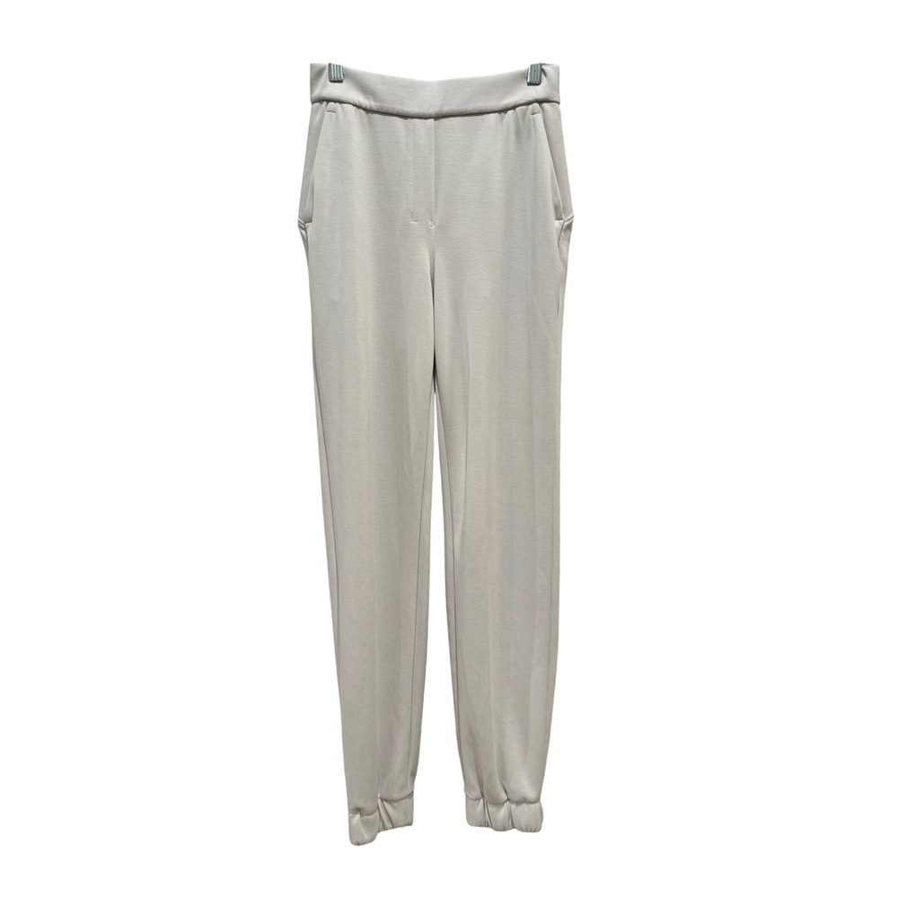 Lululemon High Rise Jogger Pant Women 2 Beige Luxtreme Nulu Office Travel Lounge